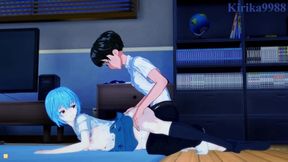 Rei Ayanami and Shinji Ikari have intense sex at home. - Neon Genesis Evangelion Hentai