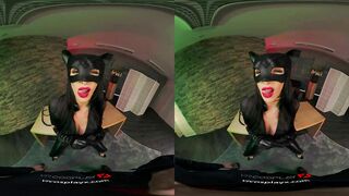 Big Boobed Cutie Clea Gaultier as CATWOMAN needs Lesson into Domination VR Porn