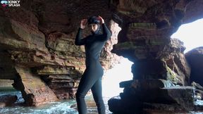 Wetsuit Cave Encounter: Secret Fun with Mysterious Stranger - MOV