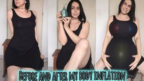 Before and after my body inflation!