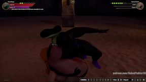 Mandingo VS Karen Krash (Naked Fighter 3D)