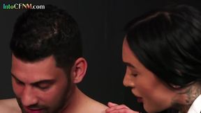 21yo CFNM GF jerks BFs cock in front of voyeur teachers