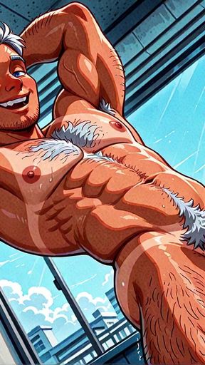 New Recruit Police Hunks Posing Naked Art Set