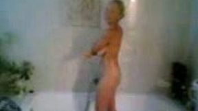 Taking shower with my beautiful brunette Iraqi babe