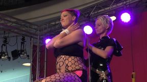 1 on 1 Bondage Escape Challenge from VENUS Fair in Berlin - Lena King vs Nova Pink - challenging a Super Star - Part 1 wmv