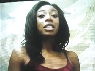 Very hot large tits ebony lesbos love in the garden