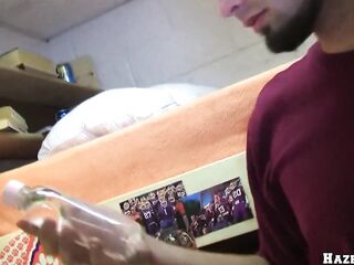 GAYWIRE - Frat Initiation Gets Wild As College Twinks Drop To Their Knees For A Large Schlong