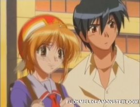 Anime skank gets pussy fingered