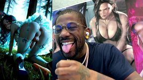 transgender bunny cosplayer hands free cumming with a carrot stuck up her tasty slutty ass hole, ai generated