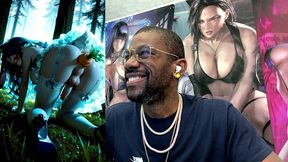 transgender bunny cosplayer hands free cumming with a carrot stuck up her tasty slutty ass hole, ai generated