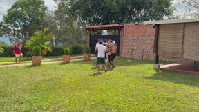 BTS -My first time having sex with a football team same time