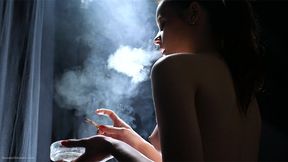 A little bit naked smoking girl 100mm