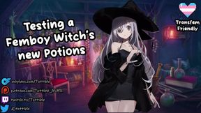 Femboy Witch Gushes Cum From Potion Overload Trap Hole Destroyed