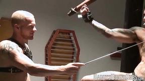 ”man Luke Riley uses his big cock to deliver some wild jolts”