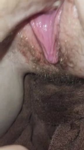 Lil Kitten takes fist while on period and squirts all over.