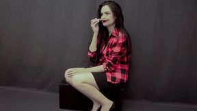 Smoking Beautiful CIGAR Model Paula Video 0052