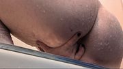 tight asshole fingering in the shower
