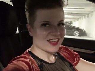 Domme girlfriend wishes a quickie in the car. POV, Role-Play, Exhibitionist, Car Sex