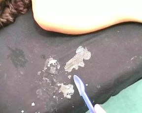 An amazing German lady getting feed with some warm cum