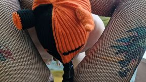Deepthroat training for my masked man. Suck my strapon deeper
