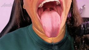 Mouth Fetish Uvula Close I Gag on a Hard BBC