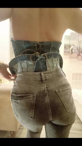 Pissing Jeans While Belly Button Tickling