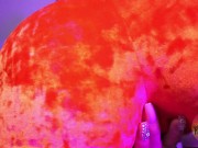 Goddess Rosie Reed Ass Worship Jerk Off Instruction Ebony Booty Orange Shorts Jerk Preview