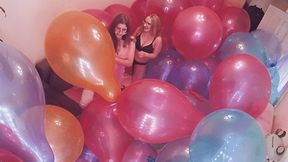 Q723 Epic popping of 60+ tight Roomtex 24'' balloons! - 1080p