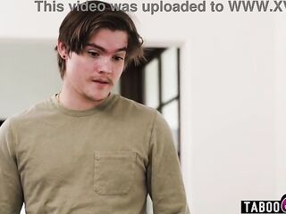 Stepmom her bazookas are stripped and it drove stepson literally mad