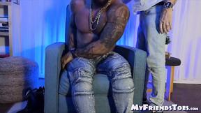 ”Muscular Maximus got into an intense foot tickling torment by a bushy guy”