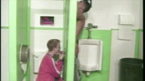 Straight sucked in glory holes in the toilet...