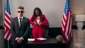 TRANS ANGELS - Kourtney Dash Takes Charge In The Office And Fills Trevor Brooks's Ass In A Hot Desk Encounter