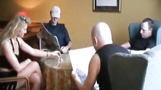 Dutch milf and three vulgar man