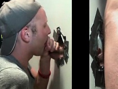 Straight guy gives gay BJ on gloryhole