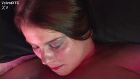 Busty redhead MILF gets her massive tits fucked & facialed