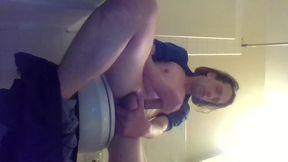 Sitting on My Toilet: Frothy Cumshots, Cum-eating and Cum-play