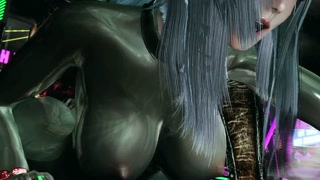 skyrim sexy latex catsuit girl X monster