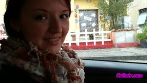 Nyllady Driving Her Red Punto in High-heeled Boots