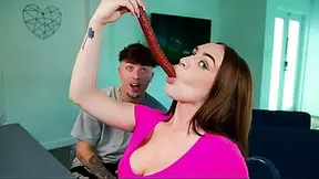 Chesty stepsis proves she's the windpipe goat on stepbro