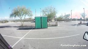 ”Porta Gloryhole Chubby tart in public GH”