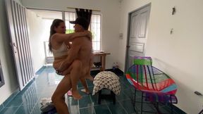 The Landlord Comes to Collect the Rent and I Pay Him with a Standing Fuck in the Lobby