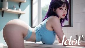 my stepbrother fucks my asian pussy in the bathroom [ai]
