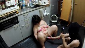 【大絶頂】自宅のキッチンでぽっちゃりセフレと撮ったハメ撮り(撮影日：2025年7月13日)【2025-No44】カメラC