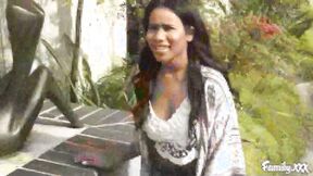 ”Ebony babe Jenna Foxx gets screwed by her stepbrother”