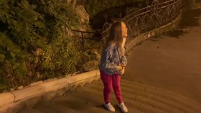 Blowjob on the Street of Budapest