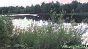 ”Teen Girls Get Their Tight Little Cunts Ripped In This Outdoor Group Sex”