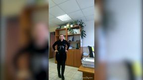 Secretary's flashing selfies in office