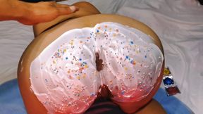 Oops Real Surprise Anal-big Ass Decorated with Cake