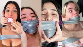 Tape-Gagging Compilation! Cute Girls Get Their Mouths PACKED and SEALED Tight! (HD)
