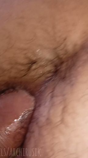 fried a young hairy ass on cum !   Clip 2